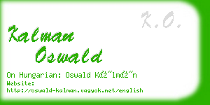 kalman oswald business card